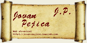 Jovan Pejica vizit kartica